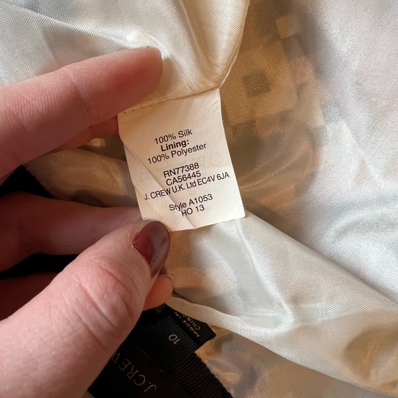 J. Crew Pink Diamond Tile 100% Silk Pleated Short Skirt Size 10 - Picture 5 of 9